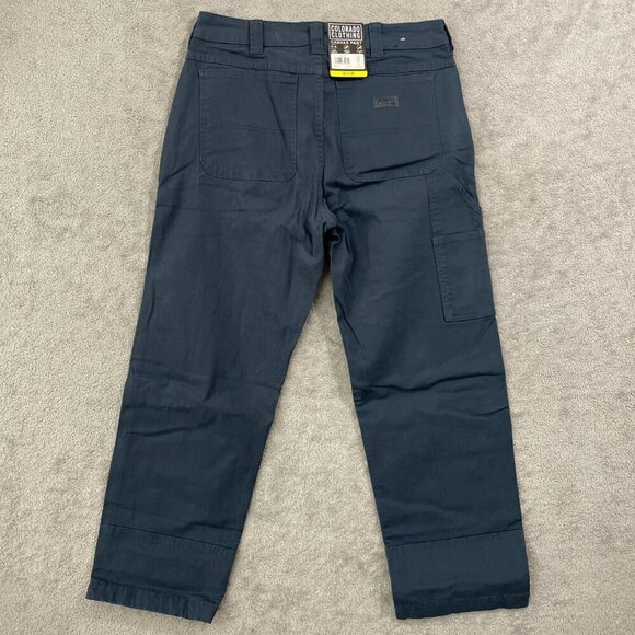 NEW Colorado Clothing Mens 32X30 Blue Canvas Carpenter Work Pants - Picture 3 of 8
